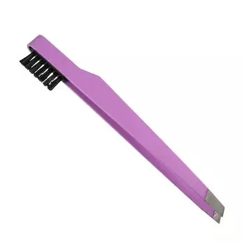 VOCOSTE Eyebrow Eyebrow Eyebrow Eyebrow 2in1 Коррекция бровей Нержавеющая фиолетовая кисть, ножницы, зажим, портативный, инструмент, сталь,