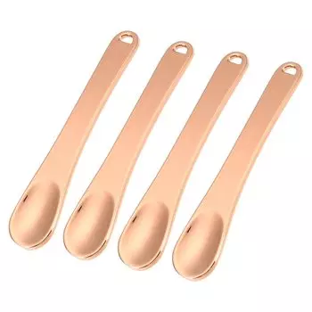 VOCOSTE Makeup Cosmetic Mini Facial Cosmetic Skin Care Zinc 4 Gold Spatule, Spoon, Ложка, Крем, Инструмент, Сплав, 59x11.7 мм, Шт.