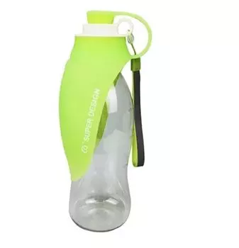 Вода для собак и с мягким силиконовым держателем для путешествий на открытом воздухе для домашних животных 580 мл [MGP] бутылка, кошки, лист, миска, дозатор,