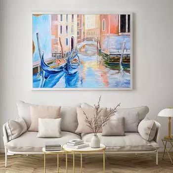 Вода Город Венеция Корабль Современная Абстрактная Живопись Декоративное Искусство Коридор Hd Печать Плакаты Стены Гостиной 21cm30cm NoFrame