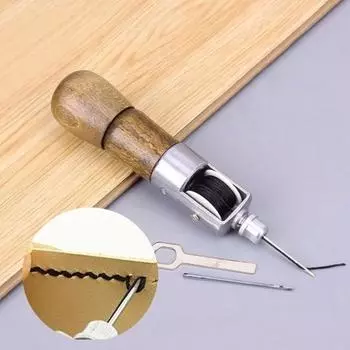 Водка ручной работы DIY инструмент для рукоделия кожи резьба по восковой линии художественная игла швейная машина