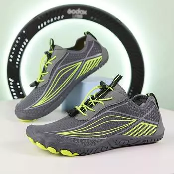 Водная обувь для мужчин, женщин, пляжная обувь для воды, сандалии для плавания, дренажная спортивная обувь для ходьбы, быстросохнущая лодка, босиком, йога, тренажерный зал, рыбалка, серфинговые кроссовки 26 серый