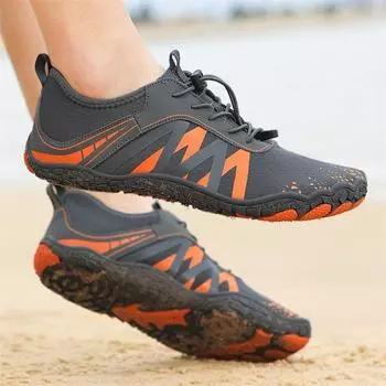 Водная обувь для мужчин, женщин, пляжная обувь для воды, сандалии для плавания, дренажная спортивная обувь для ходьбы, быстросохнущая лодка, босиком, йога, тренажерный зал, рыбалка, серфинговые кроссовки 36 чёрный