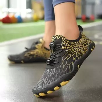 Водная обувь для мужчин, женщин, пляжная обувь для воды, сандалии для плавания, дренажная спортивная обувь для ходьбы, быстросохнущая лодка, босиком, йога, тренажерный зал, рыбалка, серфинговые кроссовки 35 золотой