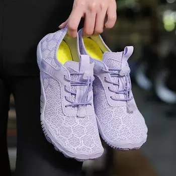 Водная обувь для мужчин, женщин, пляжная обувь для воды, сандалии для плавания, дренажная спортивная обувь для ходьбы, быстросохнущая лодка, босиком, йога, тренажерный зал, рыбалка, серфинговые кроссовки 35 фиолетовый