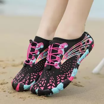 Водная обувь для мужчин, женщин, пляжная обувь для воды, сандалии для плавания, дренажная спортивная обувь для ходьбы, быстросохнущая лодка, босиком, йога, тренажерный зал, рыбалка, серфинговые кроссовки 35 розовый