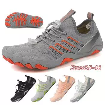 Водная обувь для мужчин, женщин, пляжная обувь для воды, сандалии для плавания, дренажная спортивная обувь для ходьбы, быстросохнущая лодка, босиком, йога, тренажерный зал, рыбалка, серфинговые кроссовки 35 белый