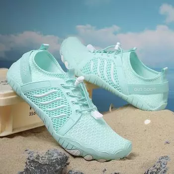 Водная обувь для мужчин, женщин, пляжная обувь для воды, сандалии для плавания, дренажная спортивная обувь для ходьбы, быстросохнущая лодка, босиком, йога, тренажерный зал, рыбалка, серфинговые кроссовки 35 серый