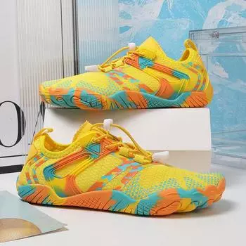 Водная обувь для мужчин, женщин, пляжная обувь для воды, сандалии для плавания, дренажная спортивная обувь для ходьбы, быстросохнущая лодка, босиком, йога, тренажерный зал, рыбалка, серфинговые кроссовки 35 черный серый