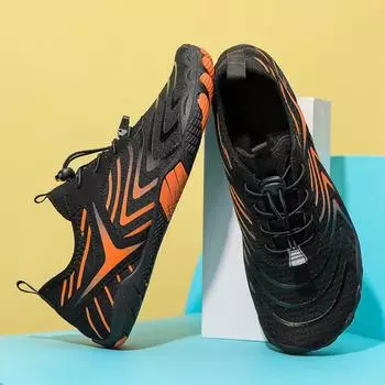 Водная обувь для мужчин, женщин, пляжная обувь для воды, сандалии для плавания, дренажная спортивная обувь для ходьбы, быстросохнущая лодка, босиком, йога, тренажерный зал, рыбалка, серфинговые кроссовки 36 чёрный