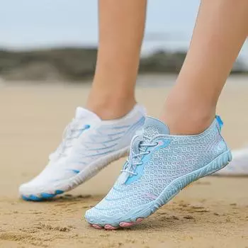 Водная обувь для мужчин, женщин, пляжная обувь для воды, сандалии для плавания, дренажная спортивная обувь для ходьбы, быстросохнущая лодка, босиком, йога, тренажерный зал, рыбалка, серфинговые кроссовки 35 чёрный