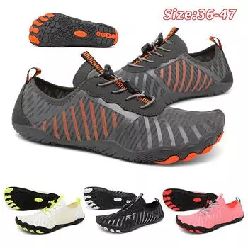 Водная обувь для мужчин, женщин, пляжная обувь для воды, сандалии для плавания, дренажная спортивная обувь для ходьбы, быстросохнущая лодка, босиком, йога, тренажерный зал, рыбалка, серфинговые кроссовки 36 красный
