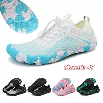 Водная обувь для мужчин, женщин, пляжная обувь для воды, сандалии для плавания, дренажная спортивная обувь для ходьбы, быстросохнущая лодка, босиком, йога, тренажерный зал, рыбалка, серфинговые кроссовки 36 зелёный