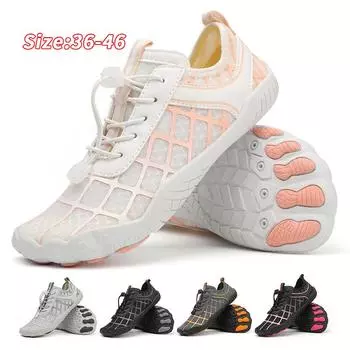 Водная обувь для мужчин, женщин, пляжная обувь для воды, сандалии для плавания, дренажная спортивная обувь для ходьбы, быстросохнущая лодка, босиком, йога, тренажерный зал, рыбалка, серфинговые кроссовки 36 оранжевый