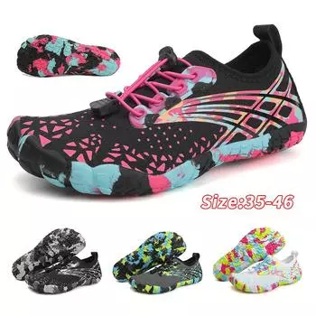 Водная обувь для мужчин, женщин, пляжная обувь для воды, сандалии для плавания, дренажная спортивная обувь для ходьбы, быстросохнущая лодка, босиком, йога, тренажерный зал, рыбалка, серфинговые кроссовки 35 розовый