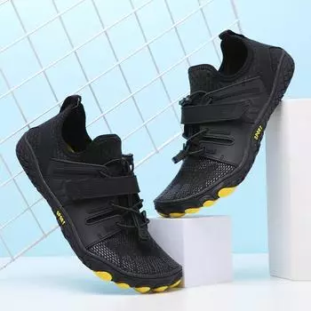 Водная обувь для мужчин, женщин, пляжная обувь для воды, сандалии для плавания, дренажная спортивная обувь для ходьбы, быстросохнущая лодка, босиком, йога, тренажерный зал, рыбалка, серфинговые кроссовки 36 чёрный