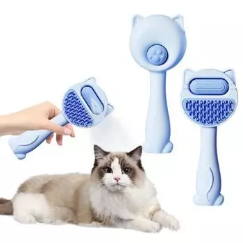 Водная щетка для кошек и собак, щетка для ухода за домашними животными, расческа для удаления шерсти с резервуаром для воды и кнопкой спуска для собак и кошек с длинной и короткой шерстью розовый
