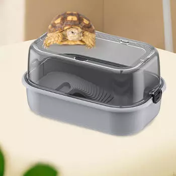 Водная среда обитания для черепах, ящик для разведения рептилий, платформа для мелких существ серый