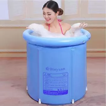 Водное косметическое ведро для ванны с утолщенной изоляцией для взрослых и детей, складное надувное ведро для душа