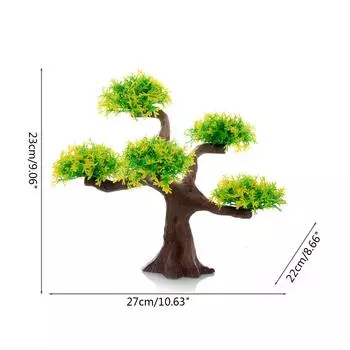 Водное растение дерево для украшения аквариума FishTank Красивый внешний вид ландшафта Многоцветный мох светло-зеленый