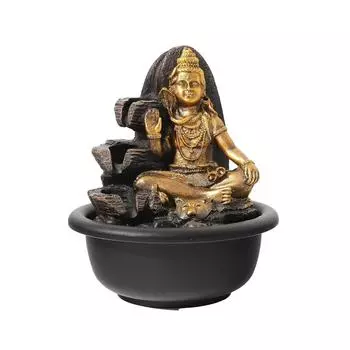 Водные фонтаны Шивы для декора (19см) Предметы для украшения Дивали для домашнего декора со светодиодной подсветкой|Предметы домашнего декора для гостиной|Декоративные элементы