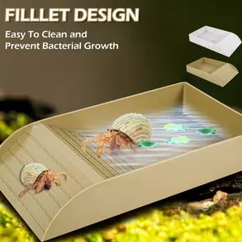 Водный бассейн для черепах с пандусом для лазания, аксессуары для черепах для рептилий, аксессуары для аквариумных клеток для рептилий и амфибий One Size