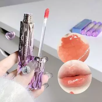 Водный блеск для губ, зеркало для увлажнения и увлажнения, нелегко прилипать к чашкам, губам и помаде