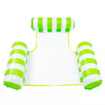 Водный гамак, кресло, надувной плавающий матрас для плавания, кольцо для морского плавания, игрушка для бассейна, вечерние, шезлонг для купания зелёный