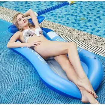 Водный гамак, надувной плавающий водный гамак, шезлонг для бассейна, кресло для плавания, летнее кресло L синий