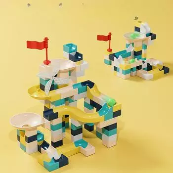 Водный канал Трек Мяч Строительные блоки Большие частицы Вставленные трубы Тип Детские развивающие игрушки Собранный слайд Катящийся мяч