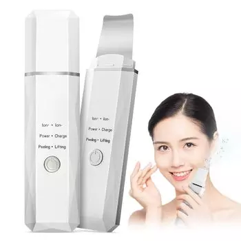 Водный пилинг для лица ультразвуковая вибрация новейший ультразвуковой пор USB ион для лица удобный для легкого дня рождения бизнес домашний белый прибор, [24,000 белый