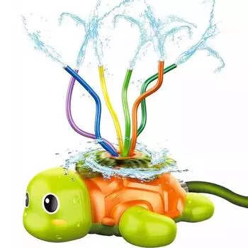Водный разбрызгиватель для детей с 6 трубками для игрушек с эффектом покачивания воды, уличный распылитель 45294 для садового шланга для малышей Tortoise