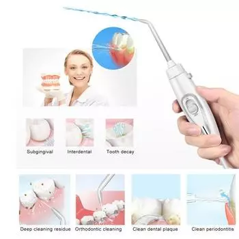 Водный зубной флоссер 10 режимов, регулируемый, 800 мл, удаление зубного налета, водонепроницаемый, портативный
