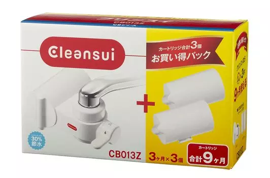 Водоем Mitsubishi Chemical Cleansui с 2 отечественными очистителями W131 x D100 x H59 мм, с прямым подключением к крану, картриджами, CB013Z-WT, белого цвета,