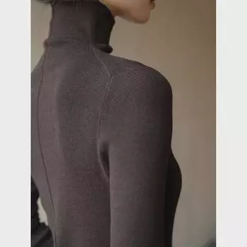 Водолазка Louvre Winter Slim из мериносовой шерсти – модный, мягкий и удобный женский топ One Size зелёный/авокадо