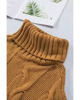 Водолазка ручной работы Azura Exchange Cable Knit XL жёлтый