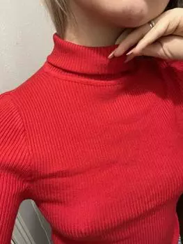 Водолазка, свитер-пуловер для женщин, осень и зима, новая рубашка с длинным рукавом, короткий облегающий свитер, однотонный One Size белый