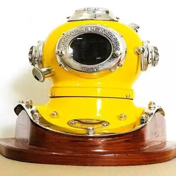 Водолазный шлем Морской пехотинец ВМС США 6-дюймовый водолазный шлем Mark IV Deep Sea Mini Divers Helmet