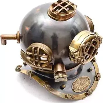 Водолазный шлем - сталь и латунь Mark IV US. Мини-шлем для дайвинга Navy (45,72 см) как
