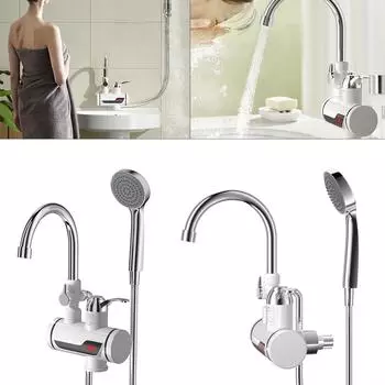 Водонагреватель для душа 370 x 210 мм, быстрый нагрев, многофункциональный Lower inlet