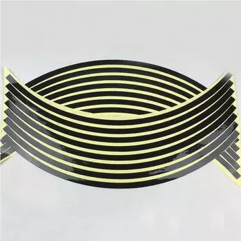 Водонепроницаемая 16 шт., светоотражающие наклейки для ночного велоспорта, ободная лента, наклейка на колесо мотоцикла красный