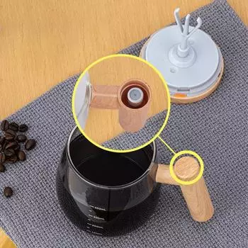 Водонепроницаемая электрическая чашка для смешивания IP67 объемом 400 мл с питанием от батареи, автоматическая размешивающая для напитков, подходящая для кофе/молока/протеинового порошка