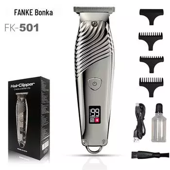 Водонепроницаемая электрическая машинка для стрижки волос для салонов, лысых волос и домашнего использования с функциями карвинга и бритья