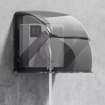 Водонепроницаемая электрическая вилка, защитный чехол от дождя, растягивающаяся крышка, защитный чехол для выключателя, розетка чёрный