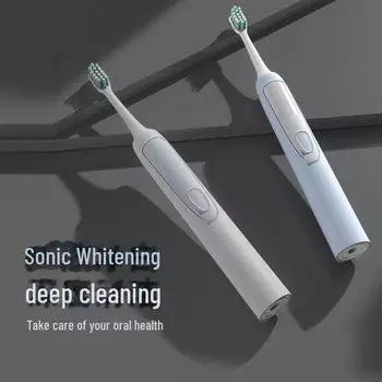 «Водонепроницаемая электрическая зубная щетка Sonic с беспроводной зарядкой и магнитной левитацией — идеальный вариант для пар и подарков». белый