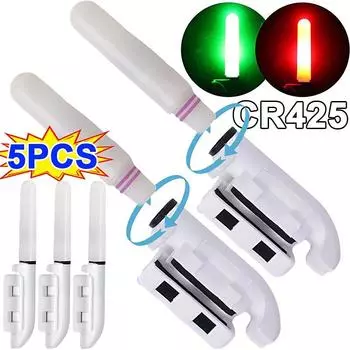 Водонепроницаемая электронная рыболовная удочка, светящаяся палка, светодиодный съемный поплавок, аксессуары для ночной рыбалки на камнях, батарея CR425