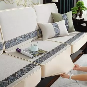 Водонепроницаемая бархатная подушка Тедди в старом стиле, чехол для дивана из массива дерева, эластичная подушка для дивана, шляпа для дивана из цельного дерева, полный комплект 70*70