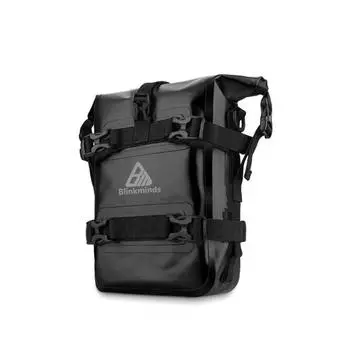 Водонепроницаемая боковая сумка из ПВХ большой емкости для мотоцикла, рюкзак для верховой езды чёрный