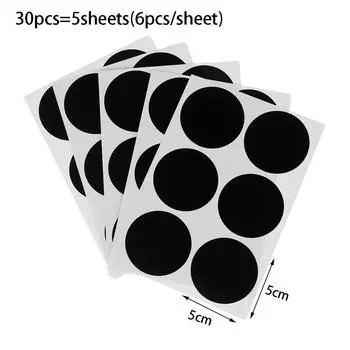 Водонепроницаемая доска для мела, круглая доска для варенья, этикетки для бутылок, этикетки для школьной доски, наклейки 30pcs Labels Stickers