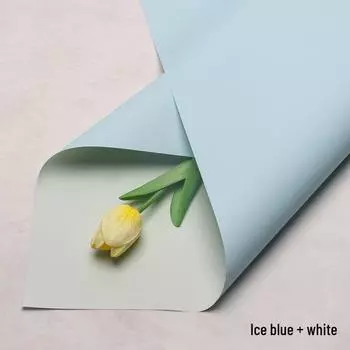 Водонепроницаемая двухцветная оберточная бумага для цветов для флористов и упаковки букетов 56*56 cm, 20 Sheets/Pack